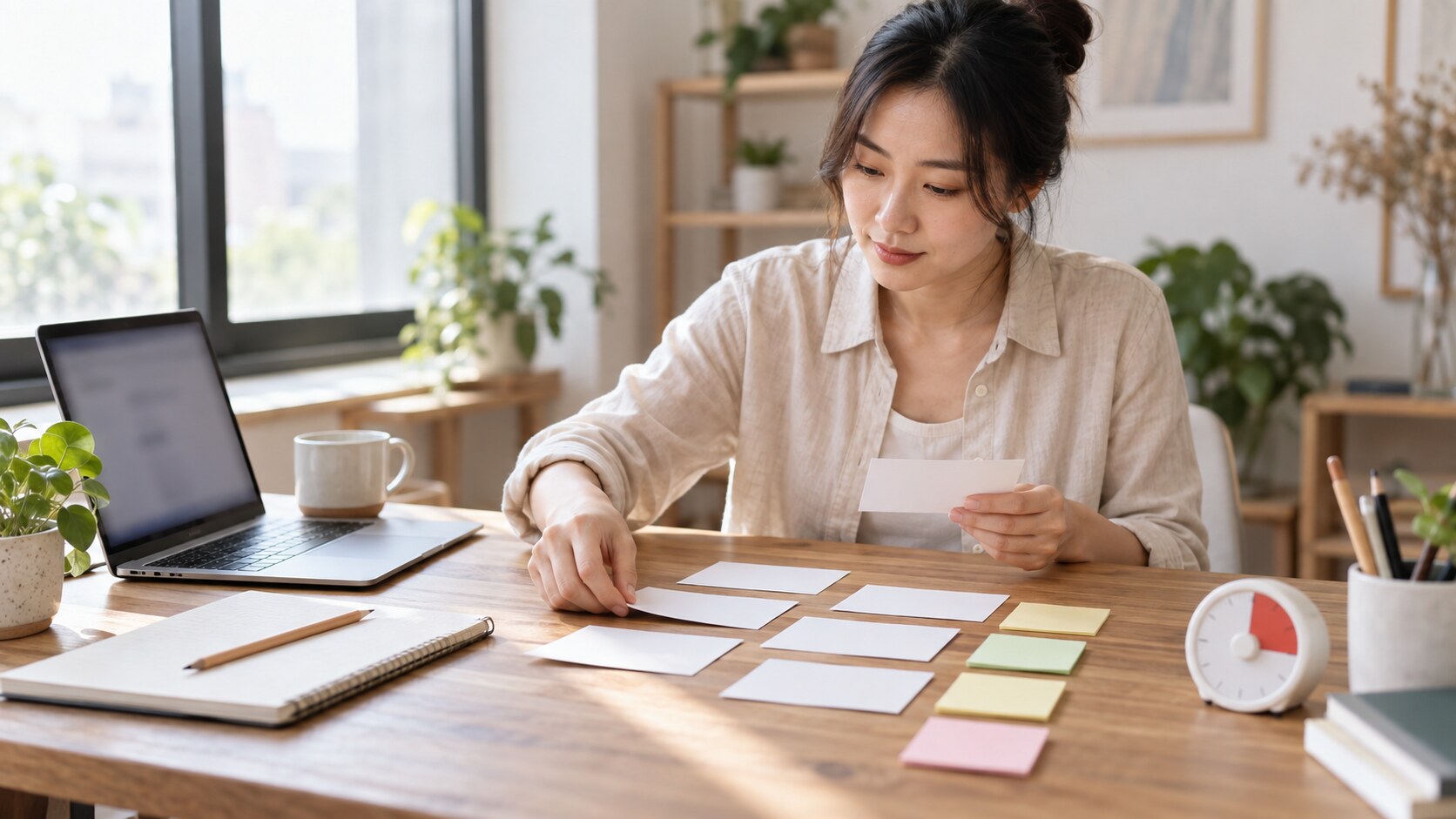 台灣課程講師在明亮工作室整理學員課後問題與答疑時段