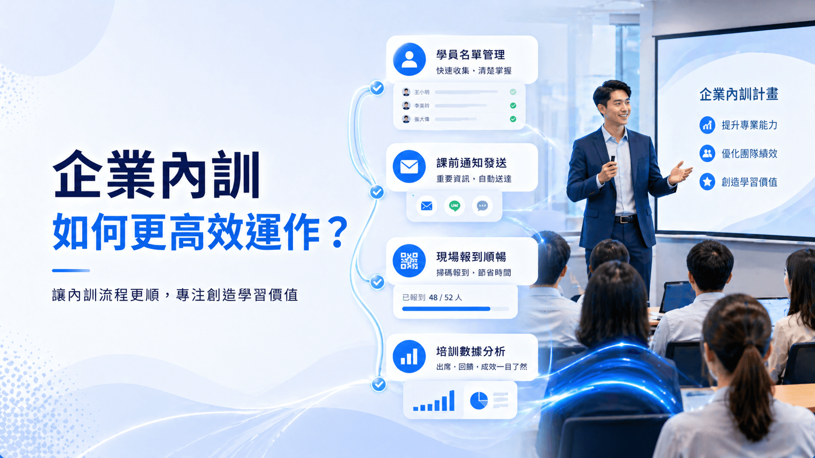企業講師怎麼讓內訓流程更順?從報名、通知到名單管理的實務做法