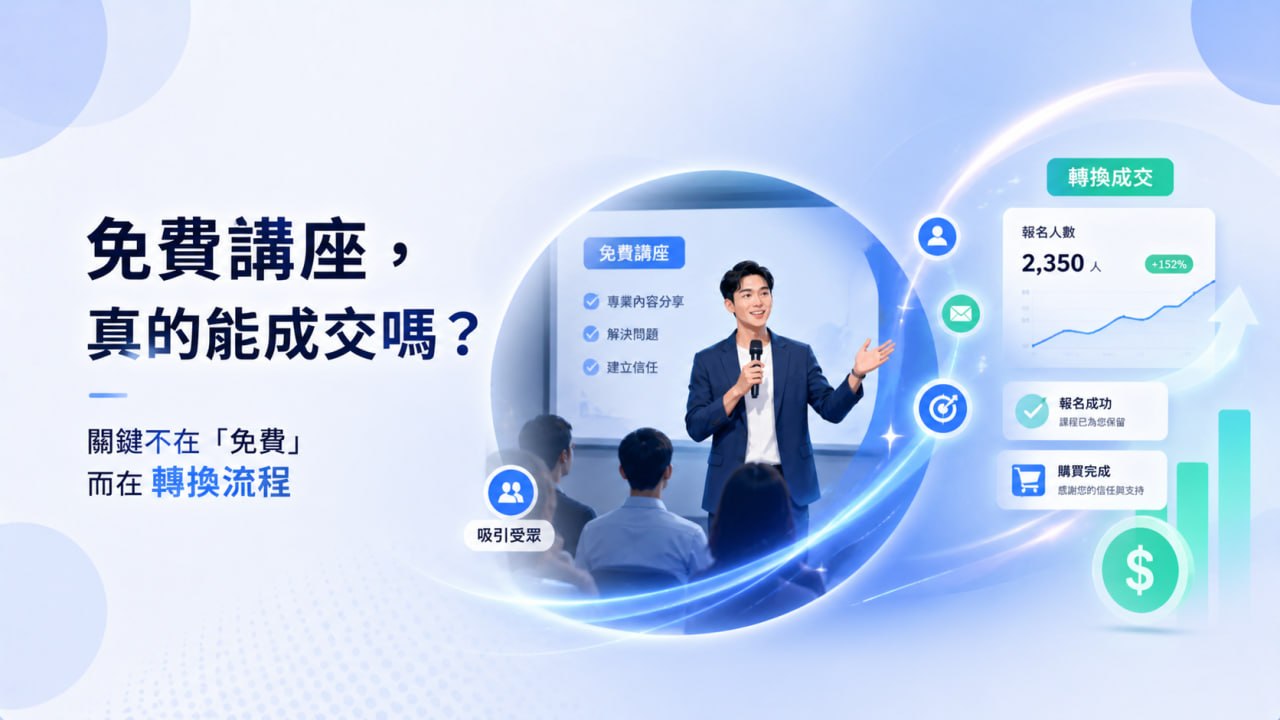 免費講座怎麼辦,才能真的帶來後續成交?