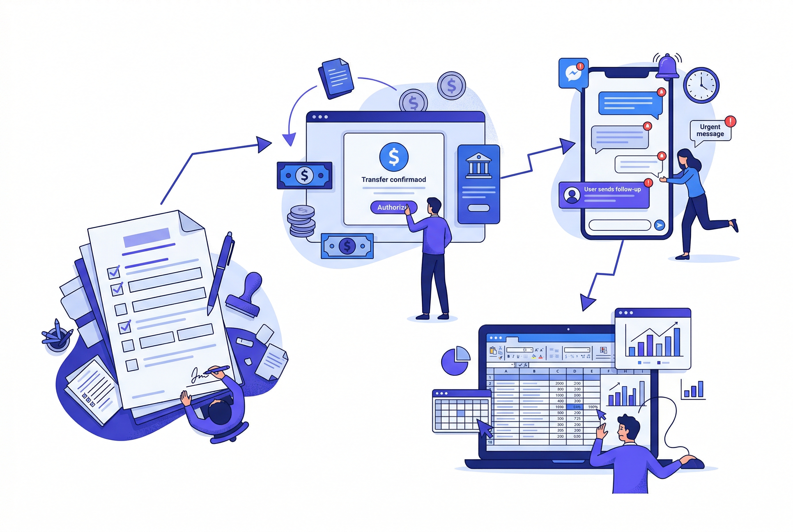 Google 表單搭配人工流程的零散報名示意圖