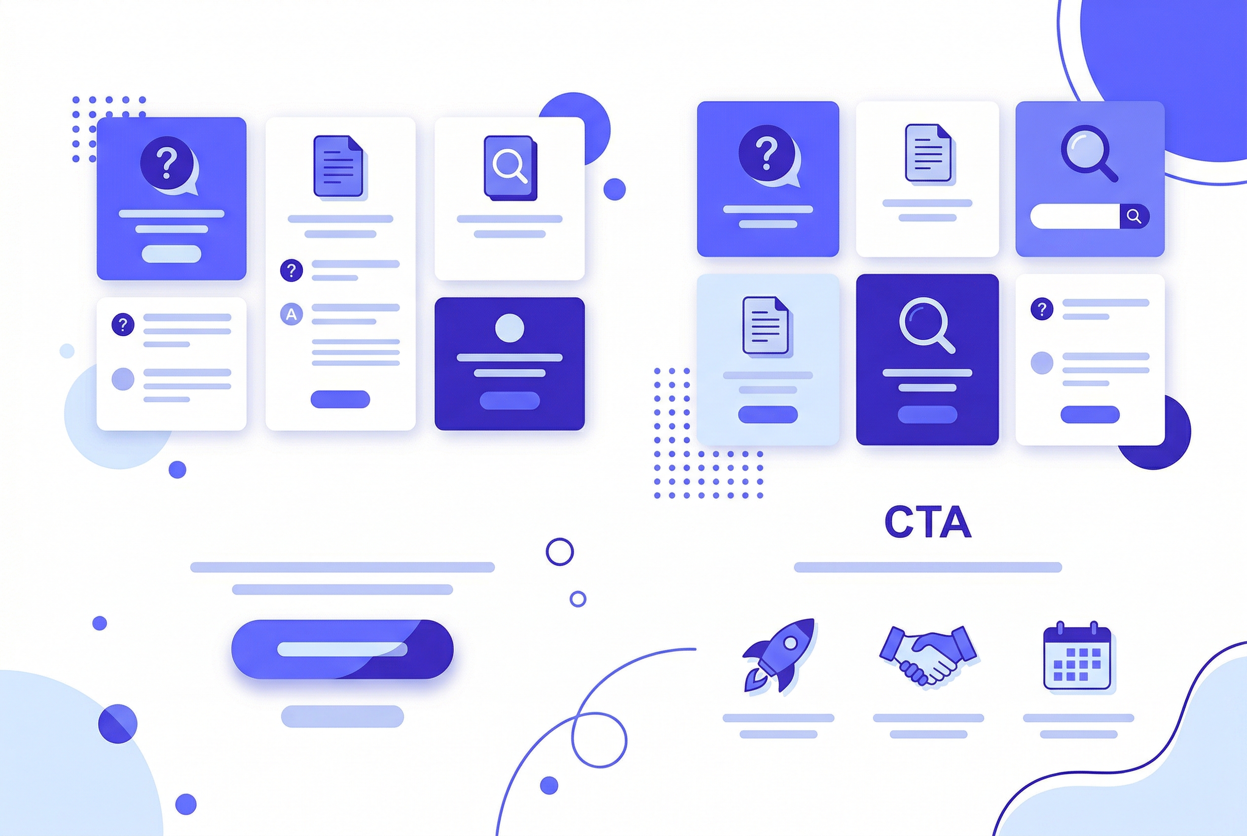 活動頁中的 CTA 與 FAQ 版位示意圖
