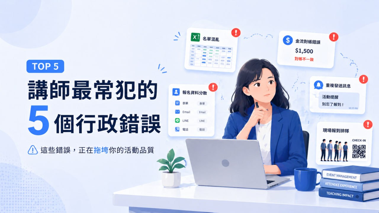 講師辦實體活動最常踩的 5 個行政雷區