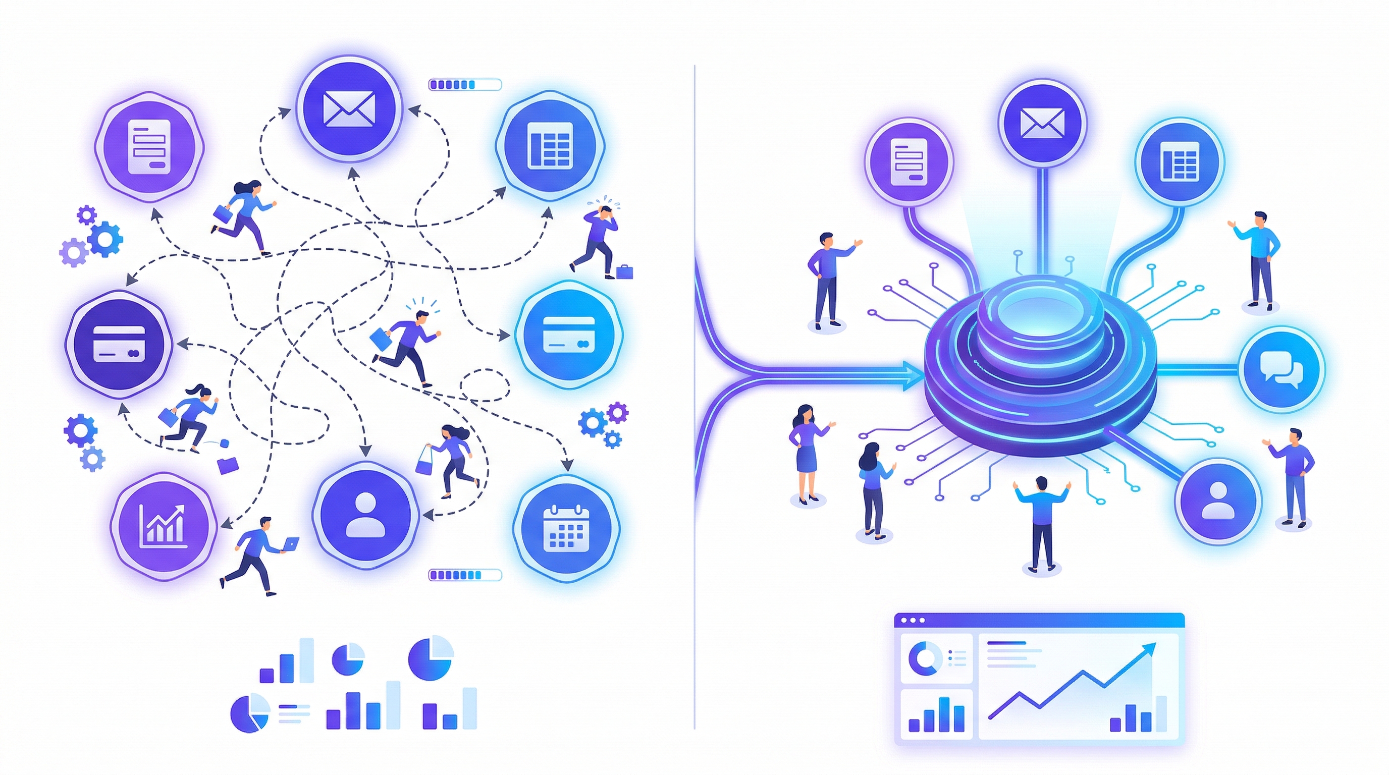活動報名流程零散工具與整合系統比較圖